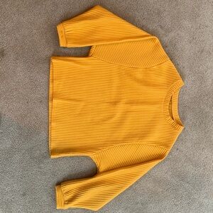 Women's Mustard Ribbed Top